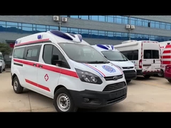 Ambulancia diesel de primeros auxilios de techo alto para monitoreo de rescate de emergencia