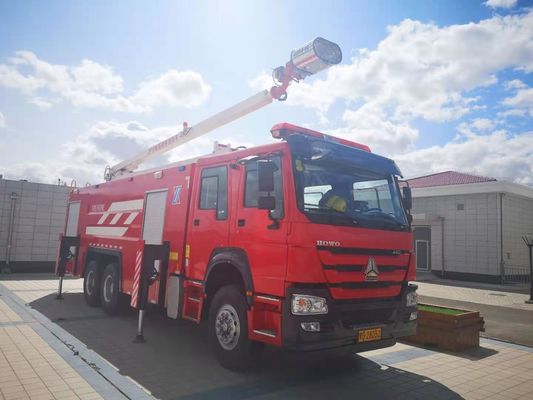 460hp 10 Wheeled Hydraulic Fire Truck , 18M Hydraulic Telescopic Water Rescue Fire Truck