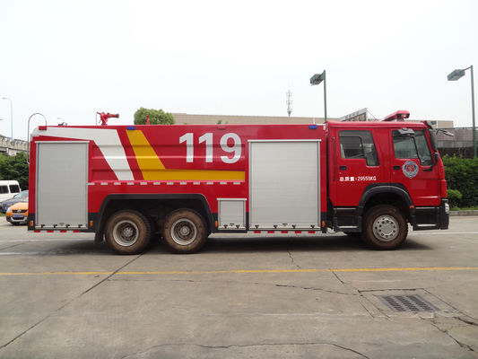 HOWO 375KW Heavy Duty Fire Truck 10 Wheeled 15000L Capacity