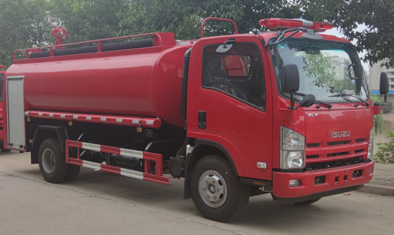 Color rojo industrial del coche de bomberos 4x2 8000L de ISUZU 190HP multifuncional